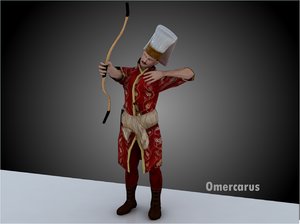 3d ottoman janissary archer model