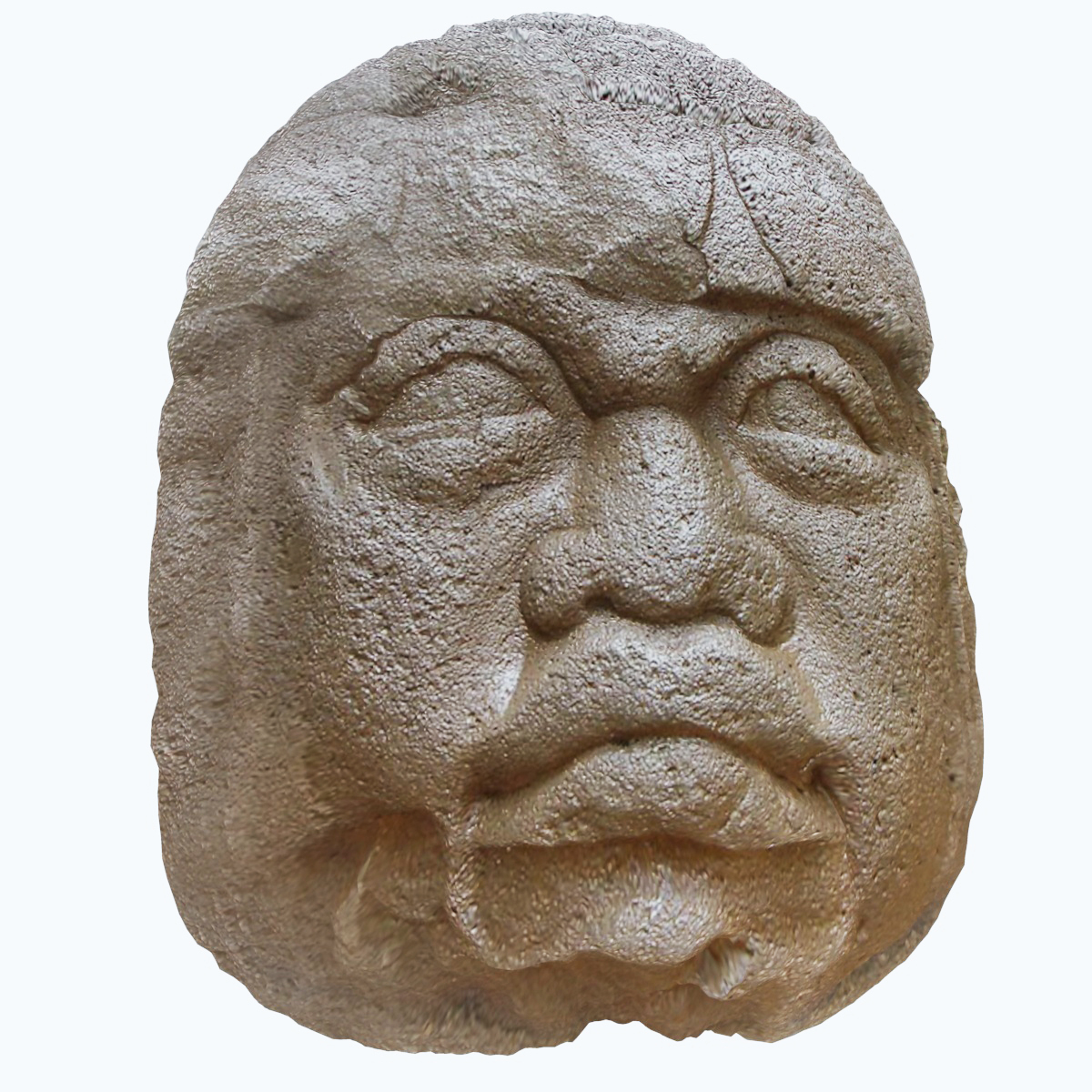 3d aztec olmec head model