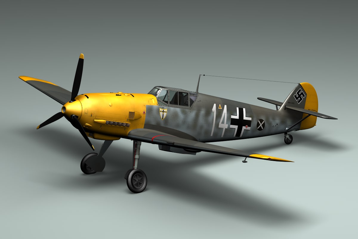 3d Lwo Wwii German Bf109e Fighter