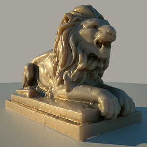 3d lion statue model