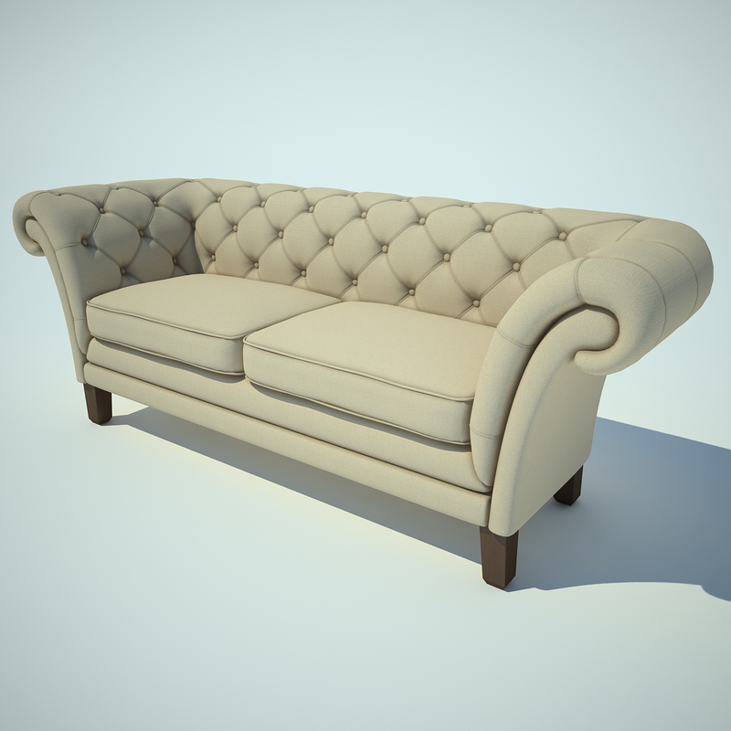 quilted sofa obj