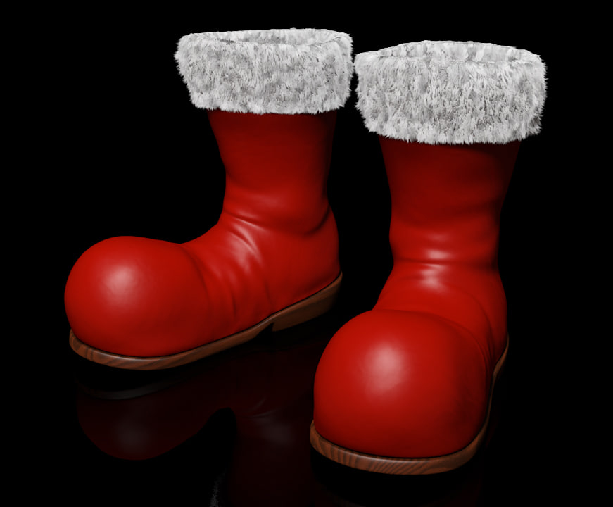 3d Claus Santa Boot