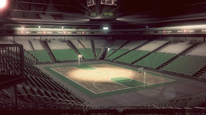 basketball arena interior scene 3d model