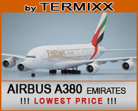 airplane airbus a380 emirates 3d max