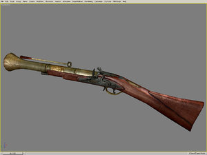 old fusil flintlock musket 3d max