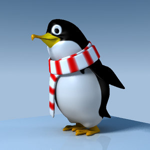 3d model penguin cartoon