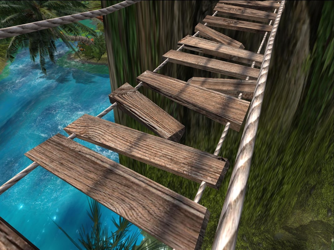 3d hanging rope bridge