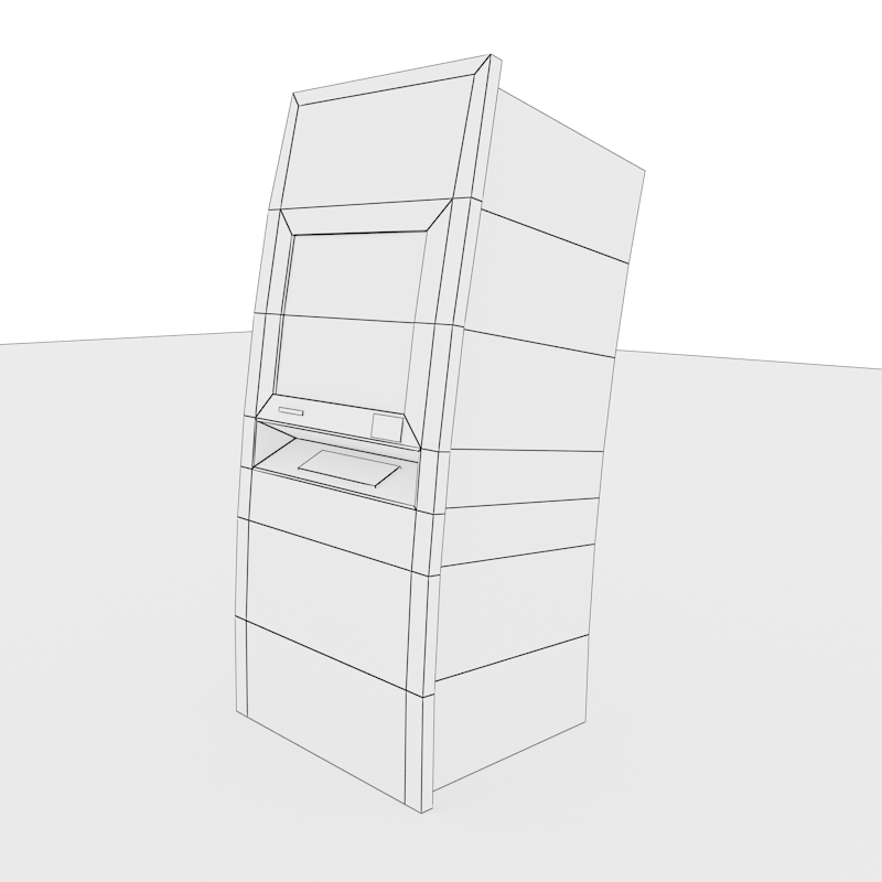 self check-in kiosk 3d max