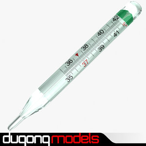 3d model dugm04 mercury thermometer