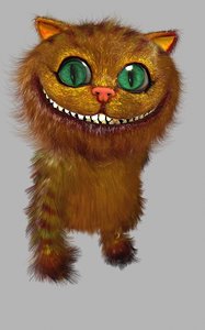 3d max character ginger cat hair