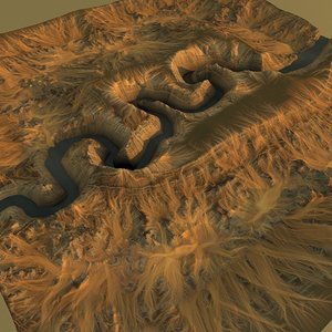 canyon terrain 3d model