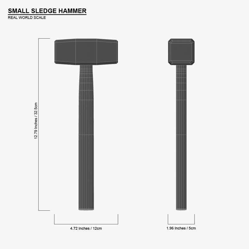 3d small sledge hammer