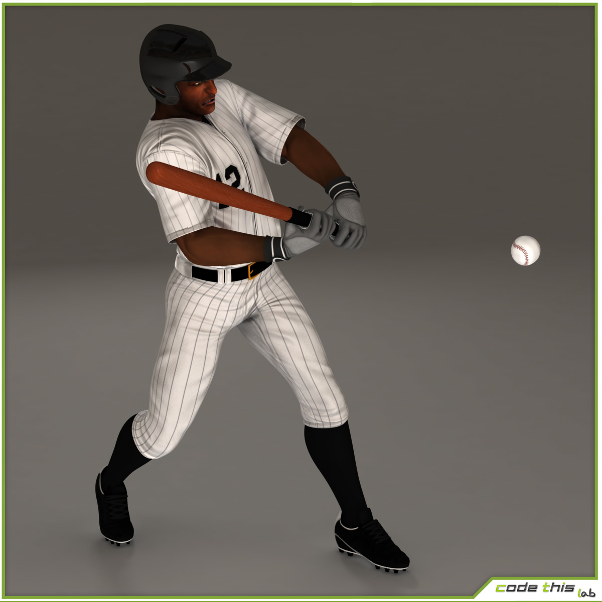 3d characters baseball player cg model