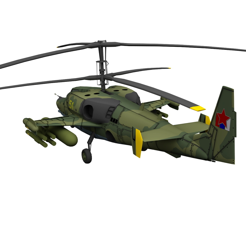 3d max ka-51 helicopter