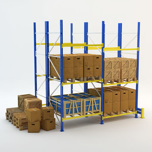 industrial crate box 3d model