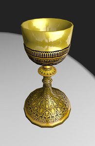 golden chalice 3d model