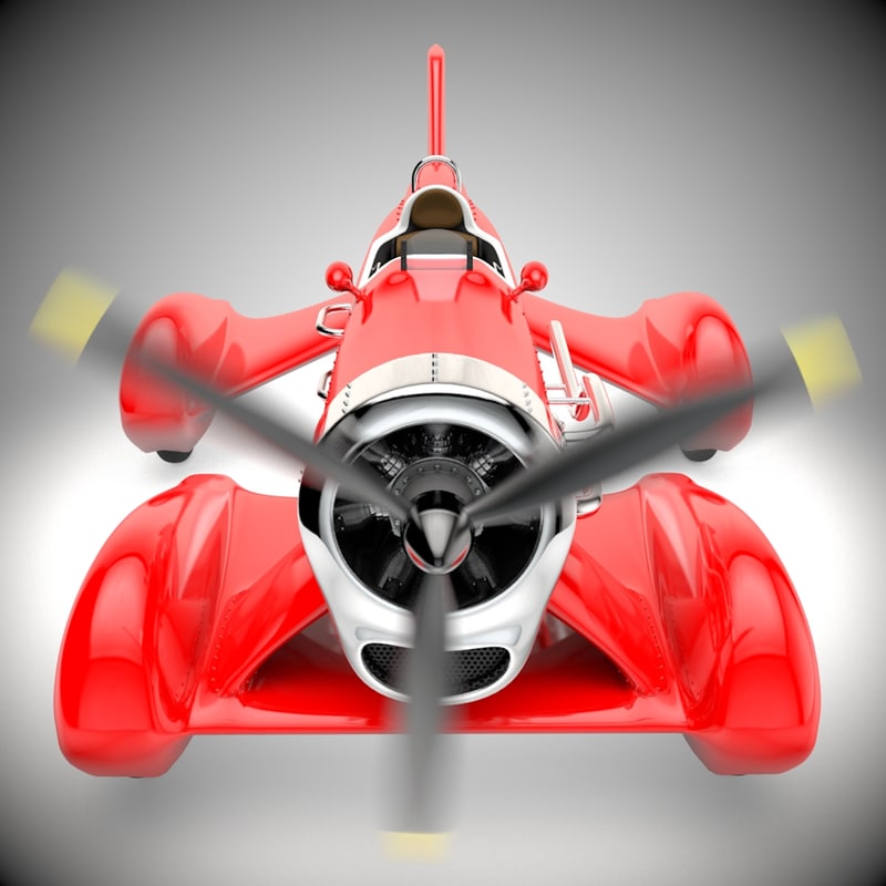 3d race car propeller model