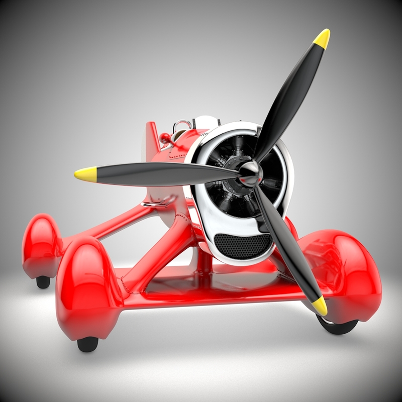 3d race car propeller model