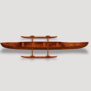3ds max canoe wood