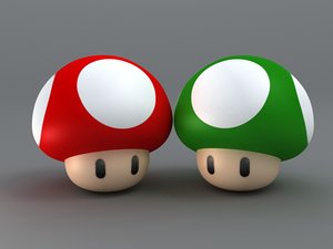 3d model mario mushroom