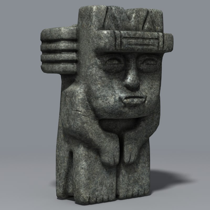 3dsmax-mayan-sculptures