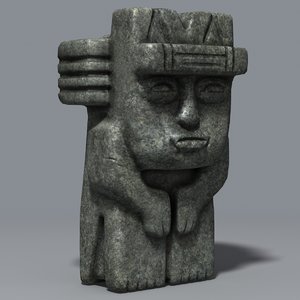 3dsmax mayan sculptures