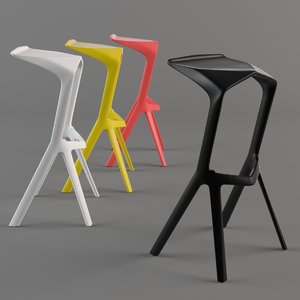 3d model miura stool