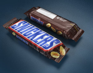 chocolate snickers bar 3d model