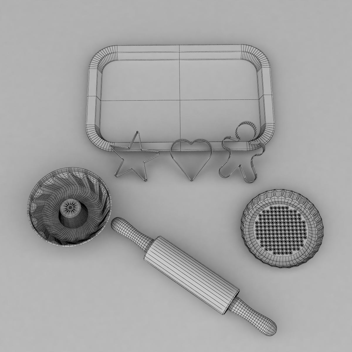 baking set 3d model