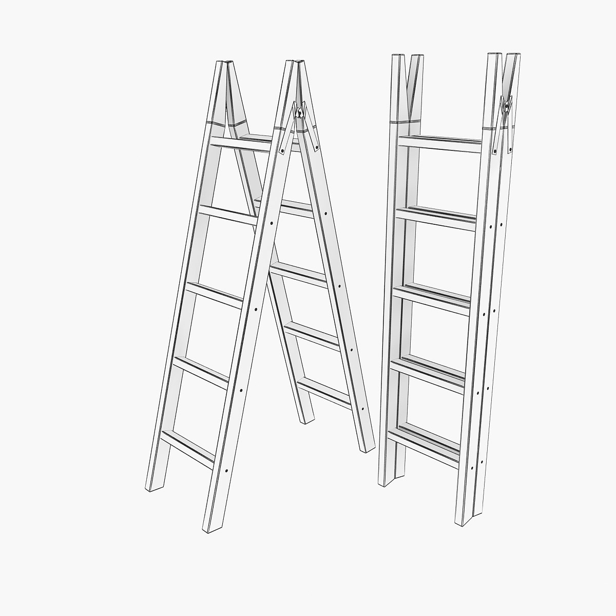 max wooden folding ladder