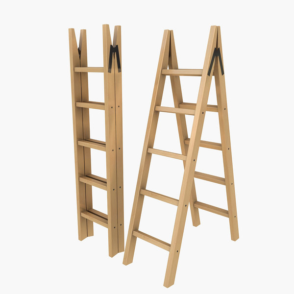 max wooden folding ladder