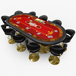 casino poker table - 3d model
