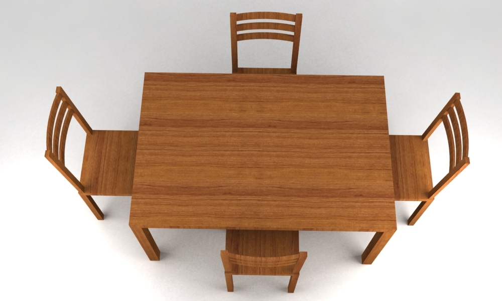 3ds max table chairs