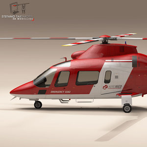 aw109 air ambulance rescue helicopter 3d obj
