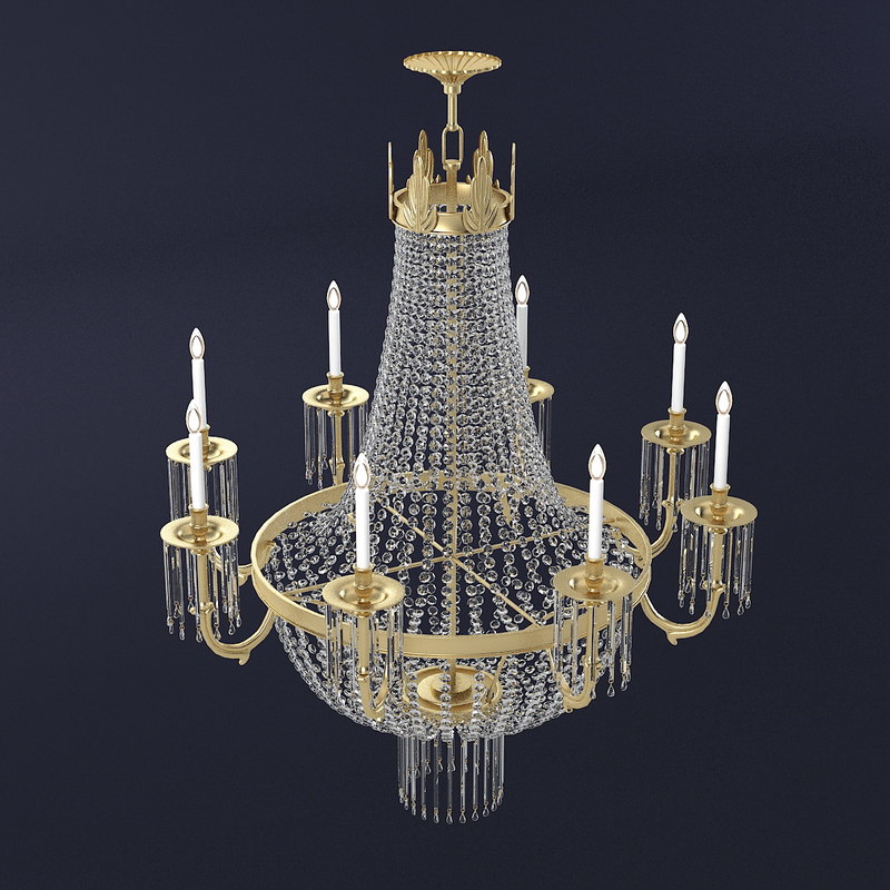  chandelier  crystal 3d  model 