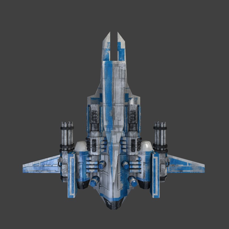 3d model ship ghter