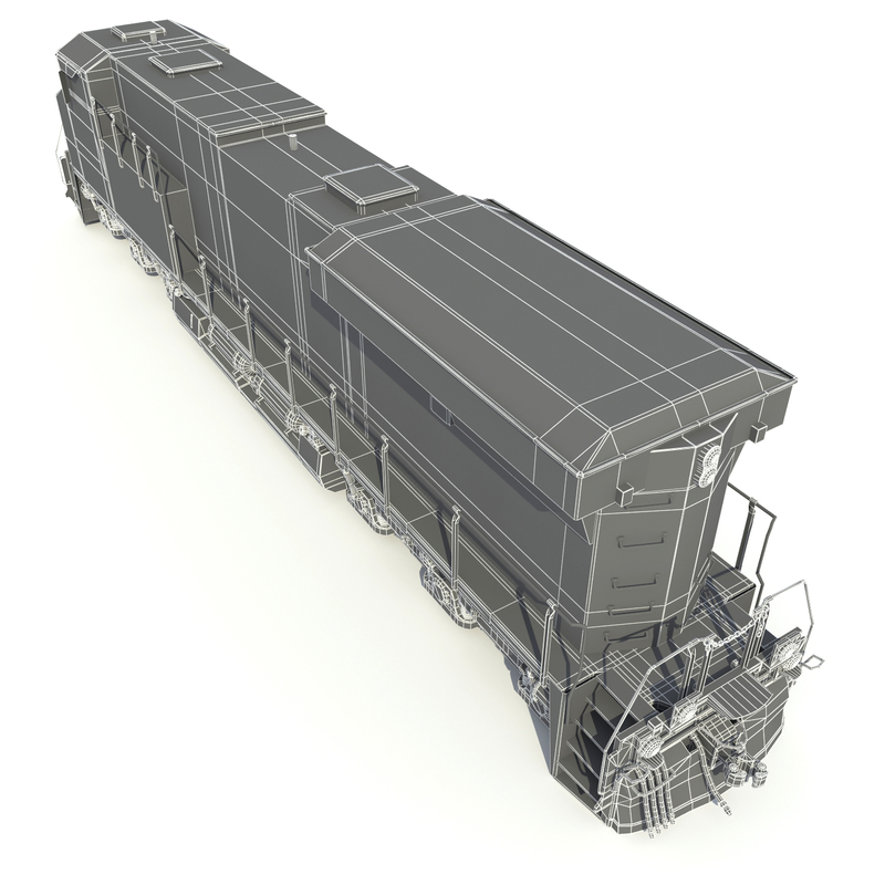 cargo train cars 3d model