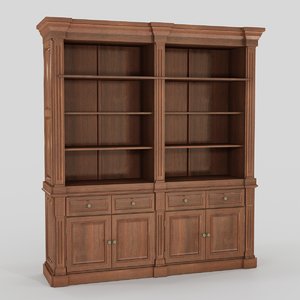classic bookcase 3d model