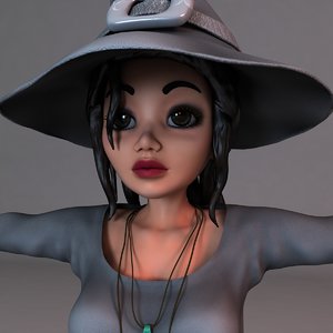 3d witch body dresses model
