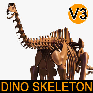 3ds max dino skeleton diplodocus separate