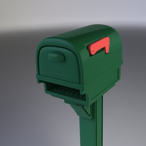rubbermaid mailbox dae 3d obj