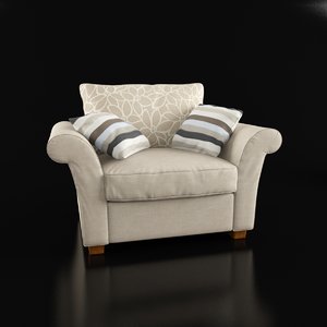 3d modern armchair model