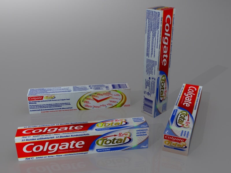 3d model of toothpaste box