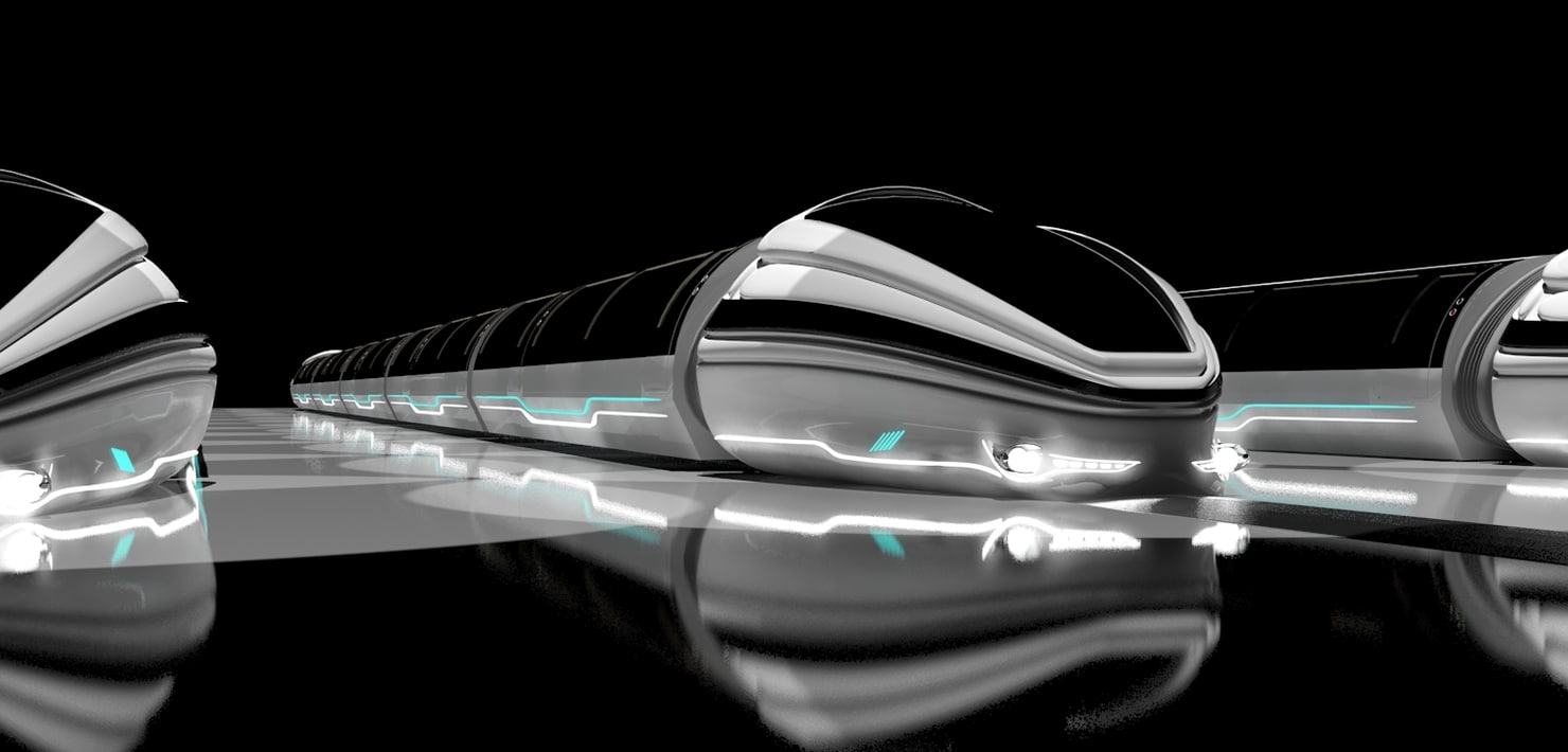 futuristic train 3d model