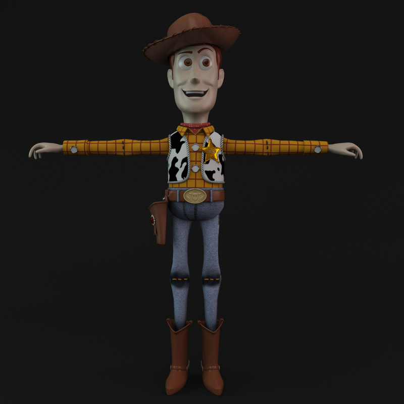 woody sheriff 3d max