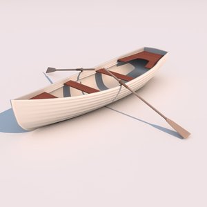 3d model row boat
