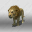 3d lion feline cat
