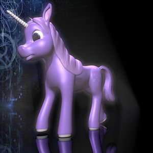 3ds max cartoon unicorn rigged