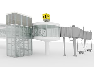 airport passenger bridge 3d max