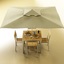 3d bar table chair parasol model